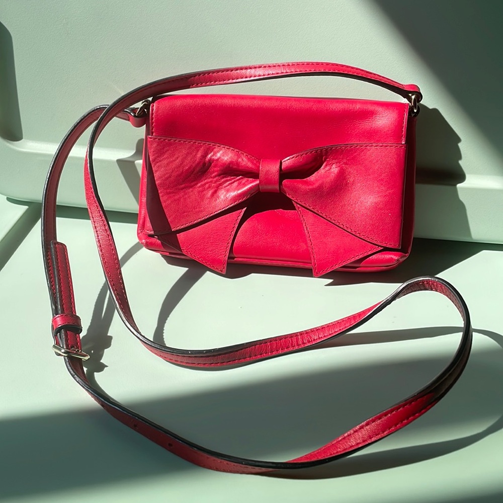 KATE SPADE RED BOW CROSSBODY